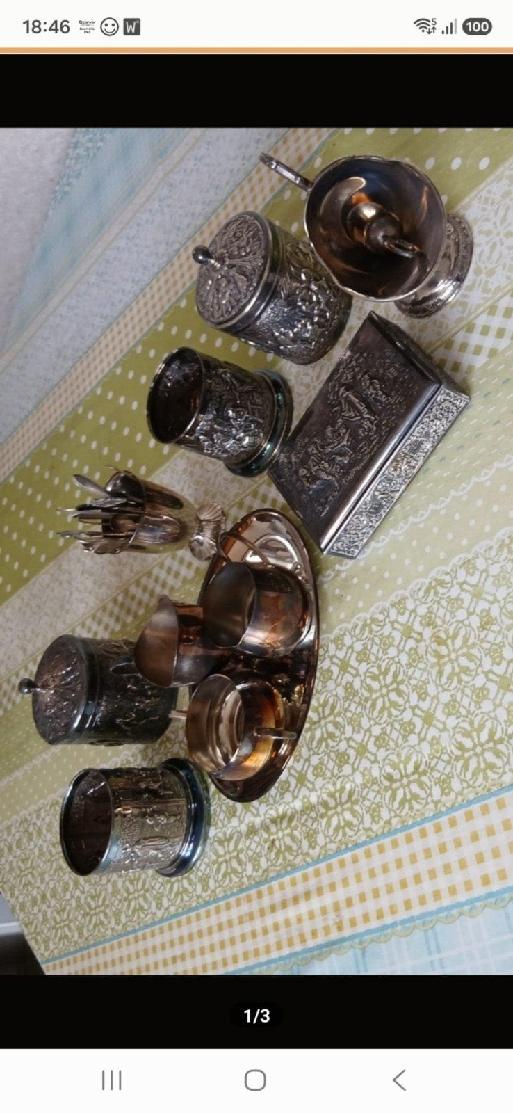 Diverse verzameling zilverkleurige decoratieve items, Antiek en Kunst, Antiek | Goud en Zilver, Ophalen of Verzenden
