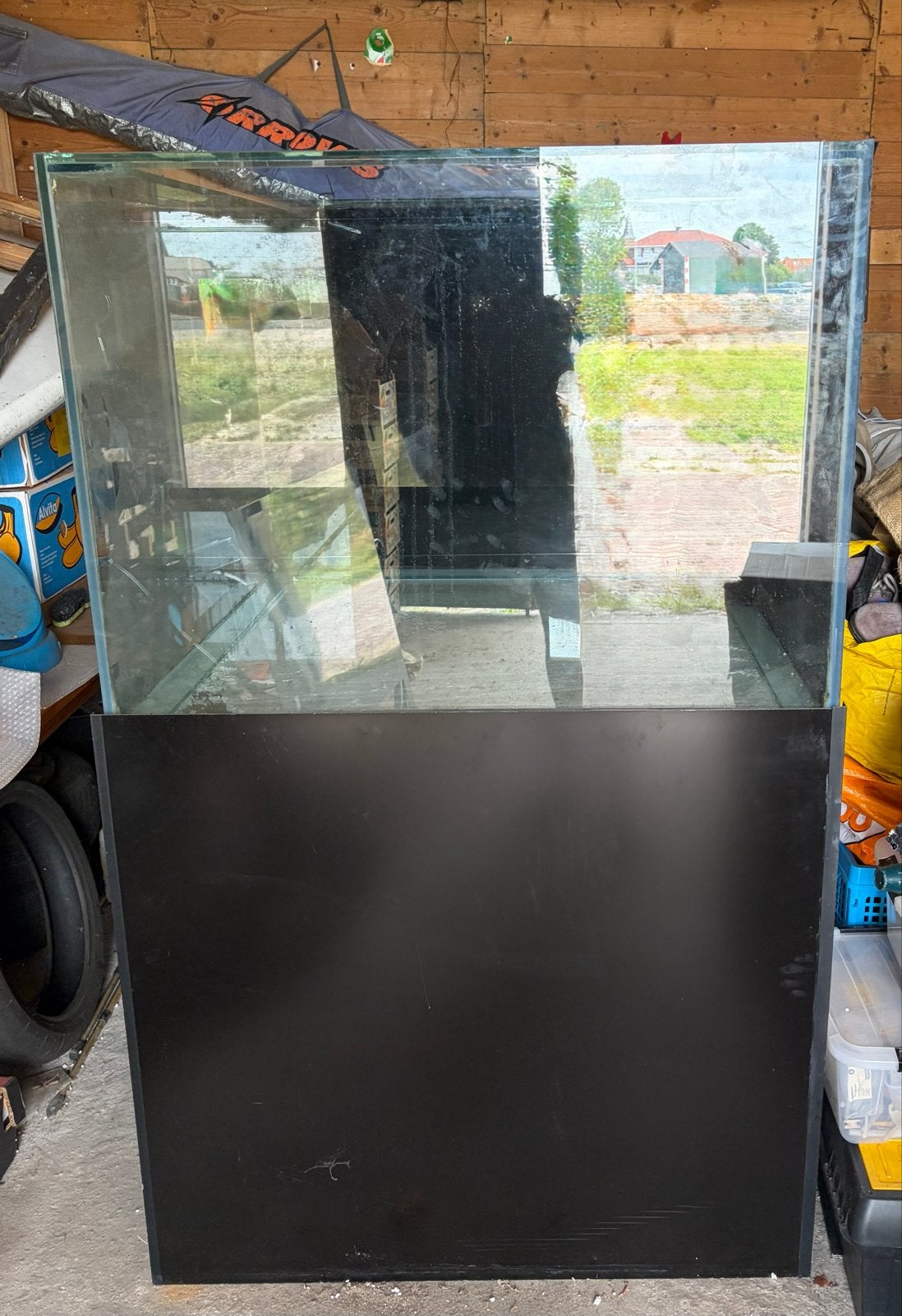 Zoutwater aquarium 100x100x100 met sump, Dieren en Toebehoren, Vissen | Aquaria en Toebehoren, Ophalen, Zo goed als nieuw, Leeg aquarium