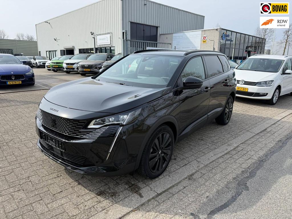 Peugeot 5008 1.2 PureTech GT Black Pack, Navi, NAP, 7 Pers, Auto's, Peugeot, Gebruikt, 1199 cc, Zwart, Origineel Nederlands