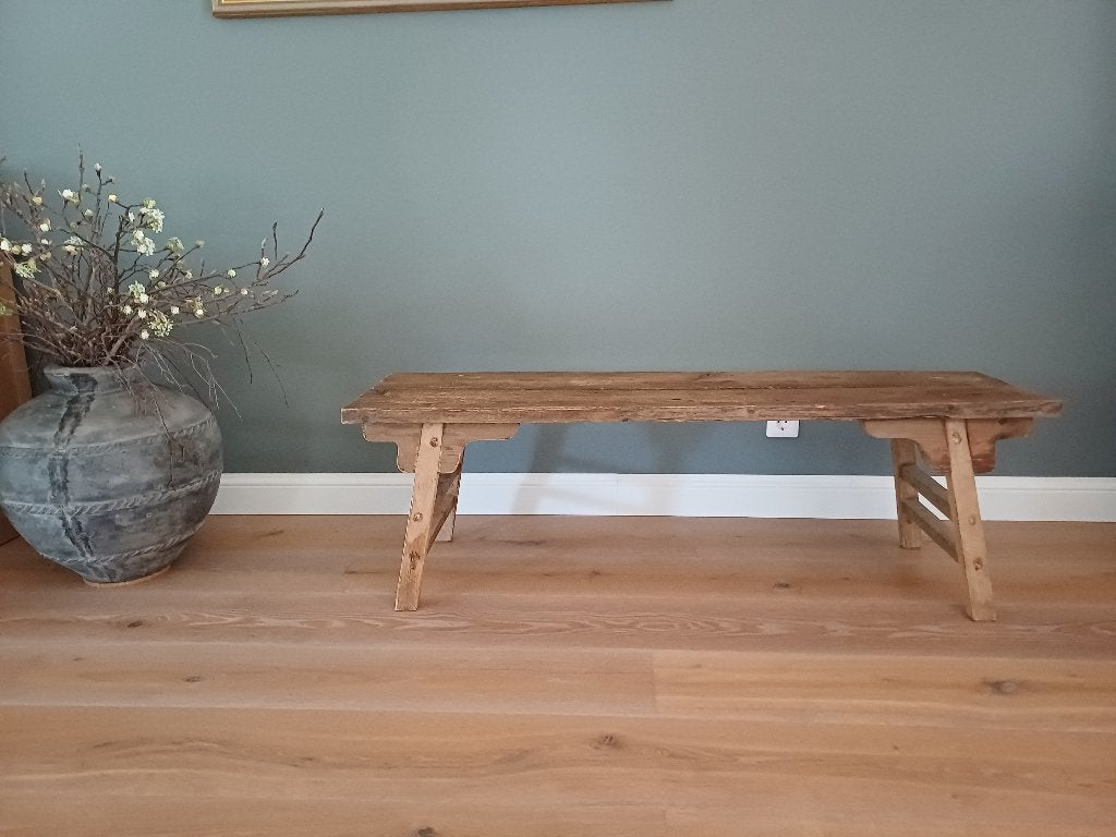 bijzettafel (stijl aura peeperkorn, landelijk sober), Sober landelijk, Zo goed als nieuw, 75 cm of meer, Rechthoekig