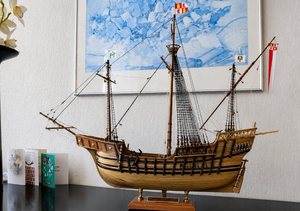 Prachtige houten modelboot, Ophalen of Verzenden, Nieuw, 1:50 tot 1:200, Overige merken