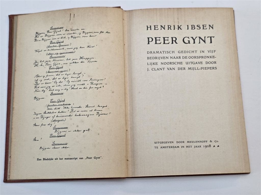 Peer Gynt — Ibsen, Dramatisch Gedicht 1908, Boeken, Ophalen of Verzenden, Gelezen
