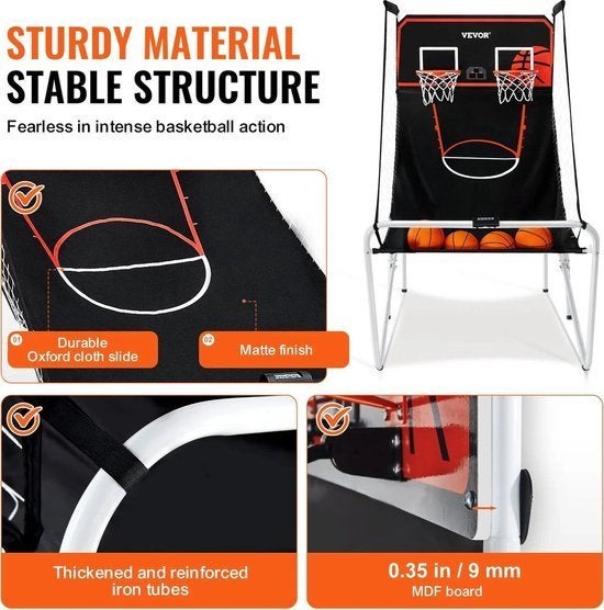 Basketbal Arcade - Inclusief 4 Ballen En Pomp - Opvouwbaar -, Corvance B.V., Verzenden, Nieuw, Corvancebol@gmail.com
