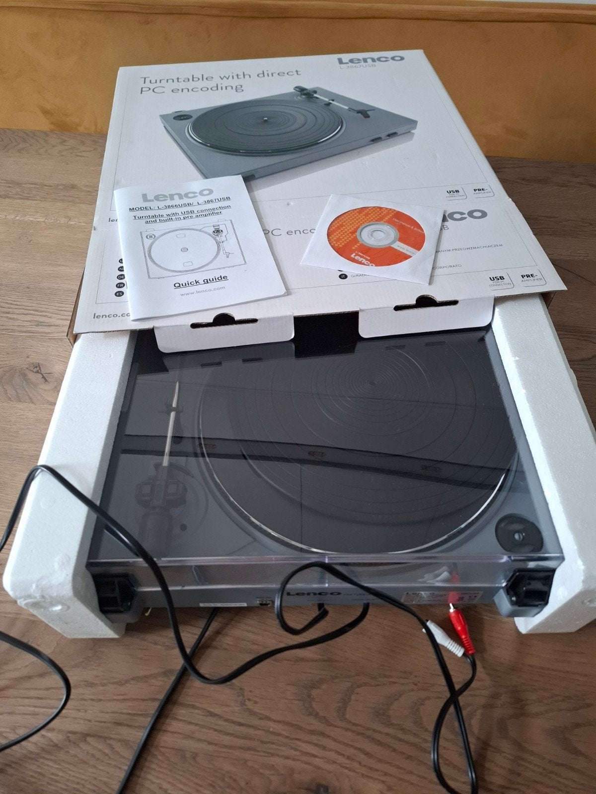 Lenco L-3867USB Platenspeler met USB-aansluiting, Overige merken, Nieuw, Ophalen of Verzenden, USB-aansluiting