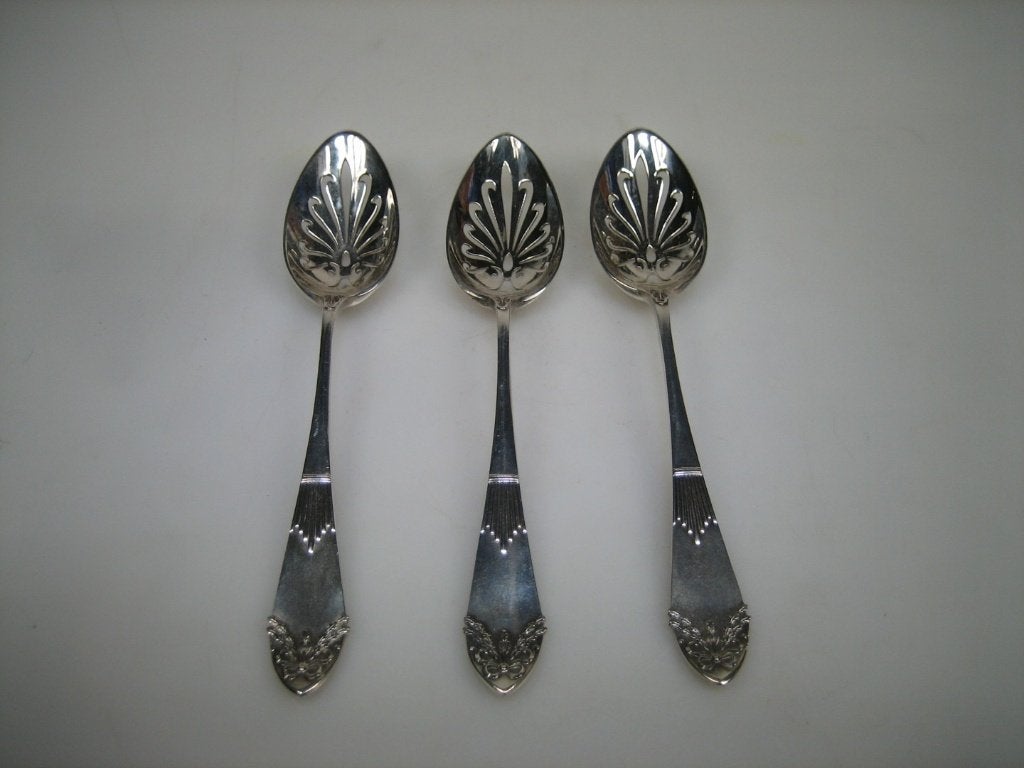 Antieke zilveren Art Déco Olijflepeltjes ca. 1900, Verzenden, Zilver