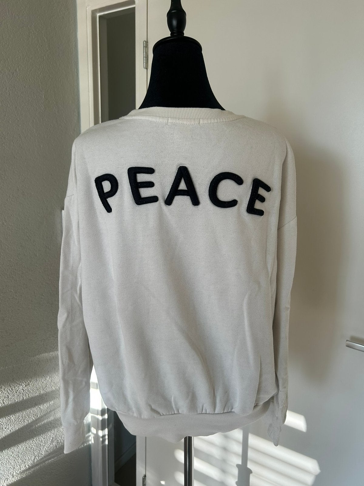 Trui Peace, Ophalen of Verzenden, Gedragen, Maat 38/40 (M), Wit