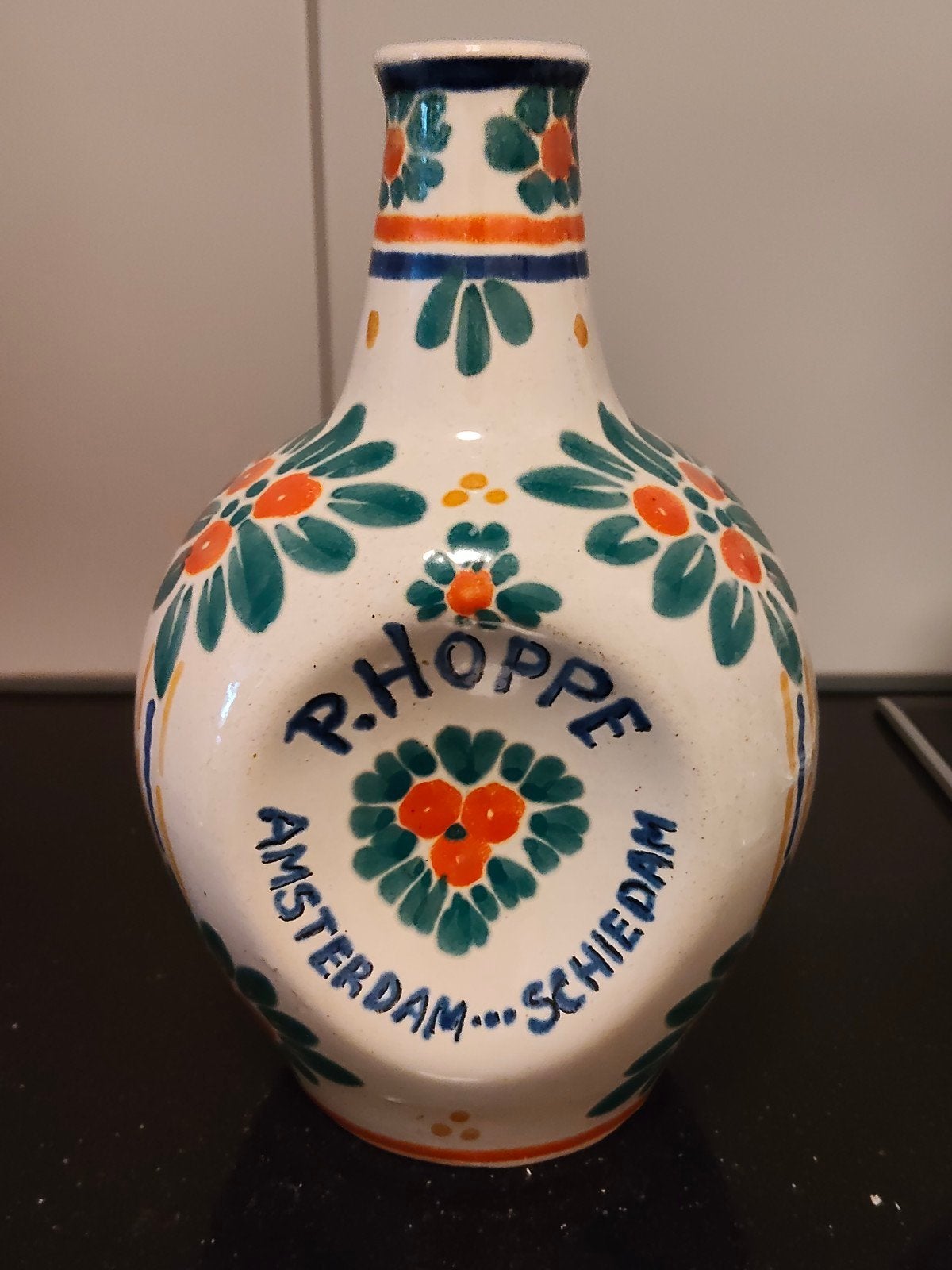 Vintage P. Hoppe Keramische Fles - Koninklijk Huwelijk 1937, Antiek en Kunst, Ophalen of Verzenden