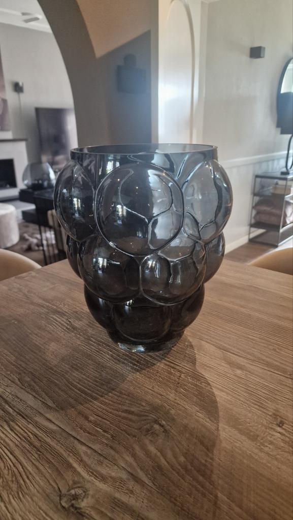 Bubble vaas smokey zwart rookglas, Huis en Inrichting, Woonaccessoires | Vazen, Ophalen