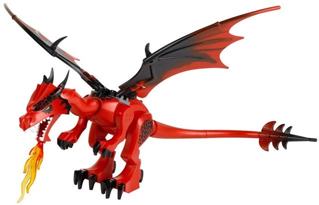 Lego Castle Draak Rode Draak Castle Rood Hoofd Set 70403, Kinderen en Baby's, Gebruikt, Lego, Ophalen of Verzenden, Compleet