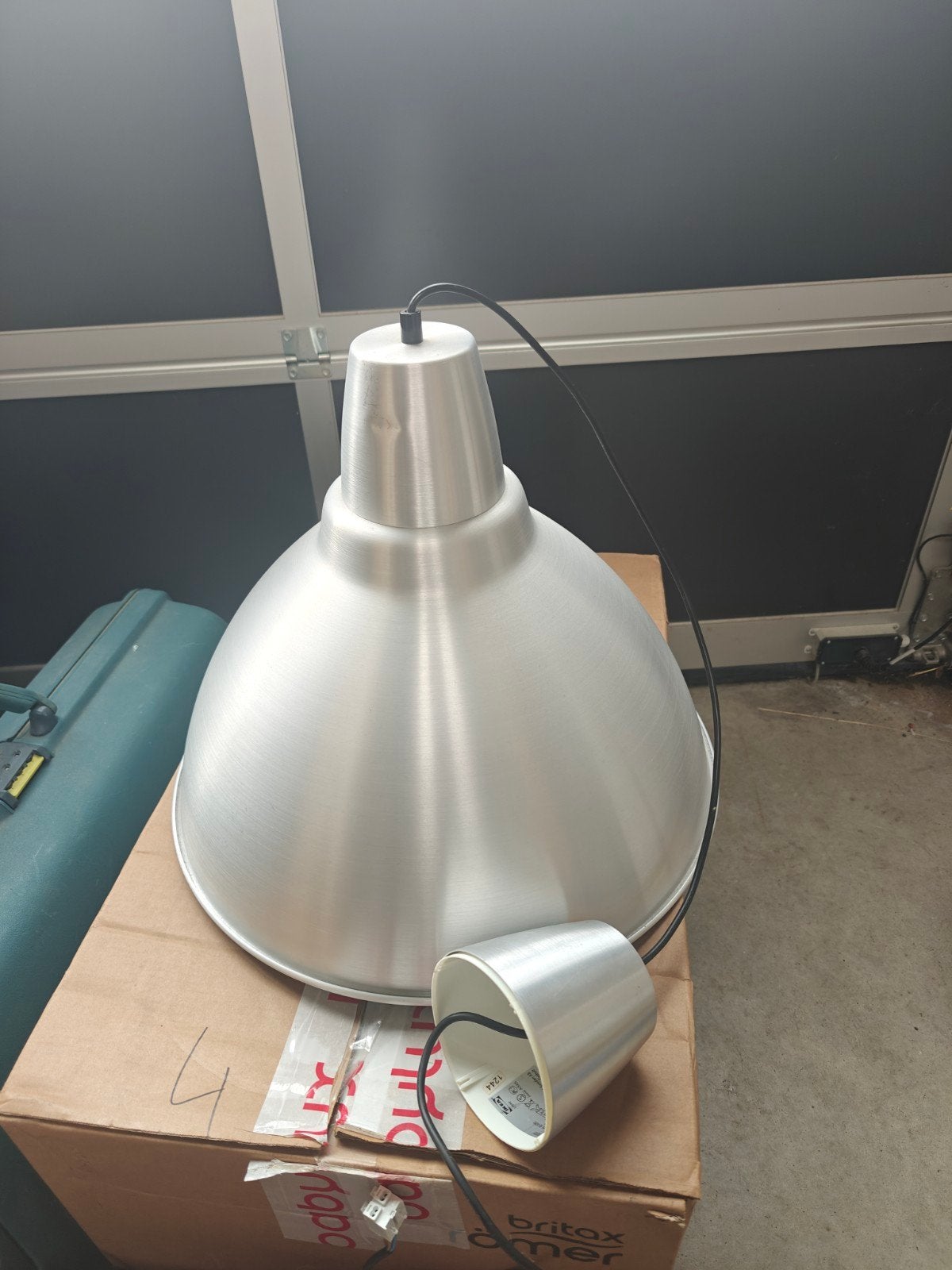 Mooie industriële IKEA lamp, Ophalen, Gebruikt, E27 (groot), Metaal