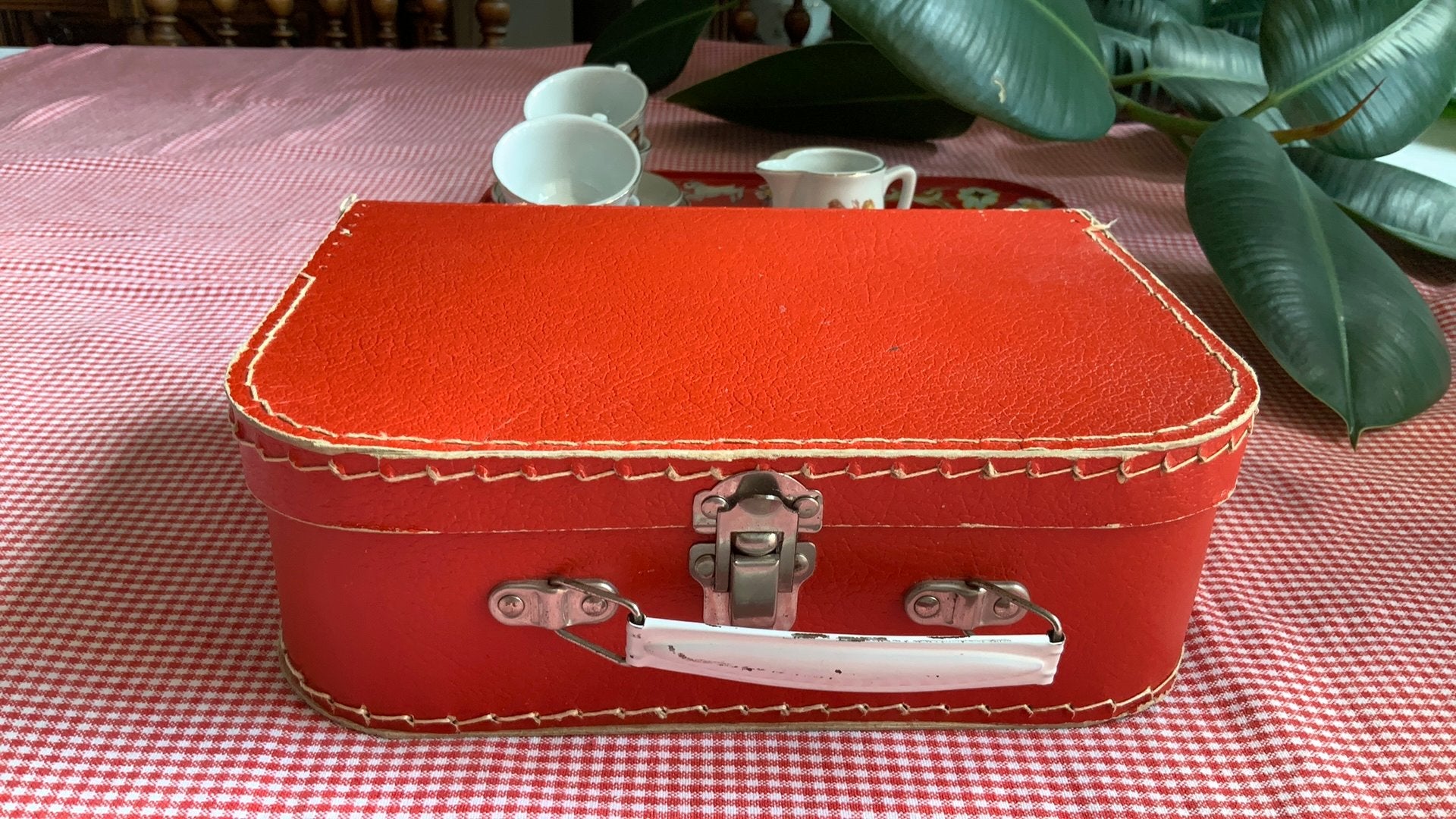 Oud Kazeto rood kinder speelkoffertje, Ophalen of Verzenden