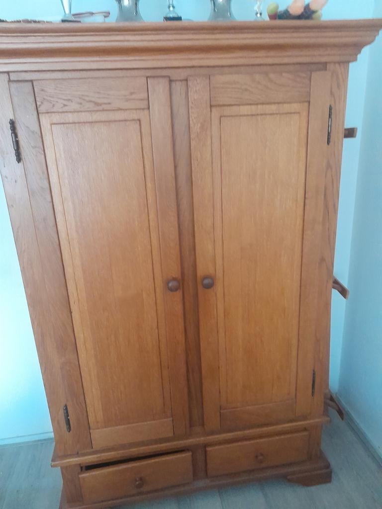 Zware eiken kast, Huis en Inrichting, Kasten | Computermeubels, Gebruikt, 170 cm of meer, Ophalen