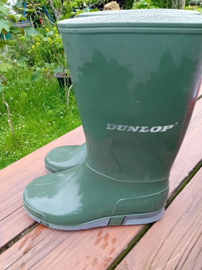 Dunlop regenlaarzen - Groen - Maat 31, Gebruikt, Jongen of Meisje, Ophalen of Verzenden, Laarzen