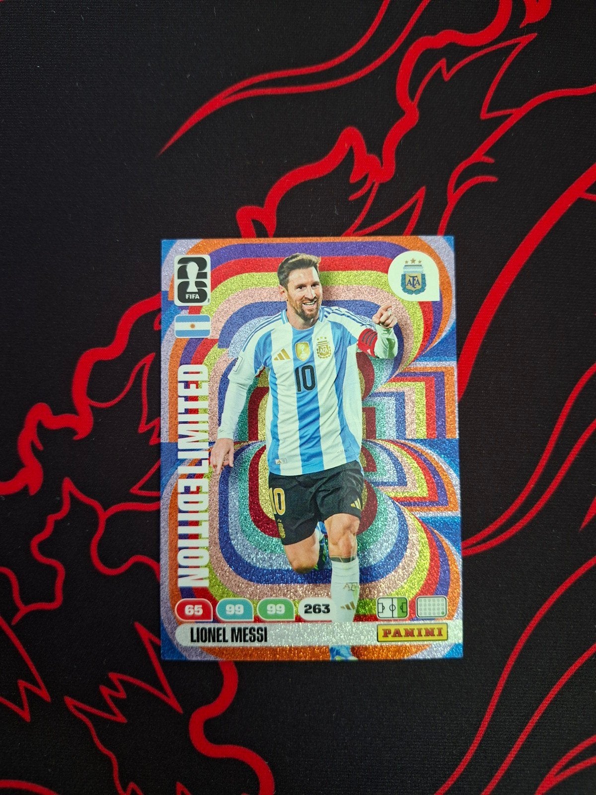 Limited Edition Panini kaart Lionel Messi World Cup 2026, Ophalen of Verzenden, Nieuw, Buitenlandse clubs, Spelerskaart