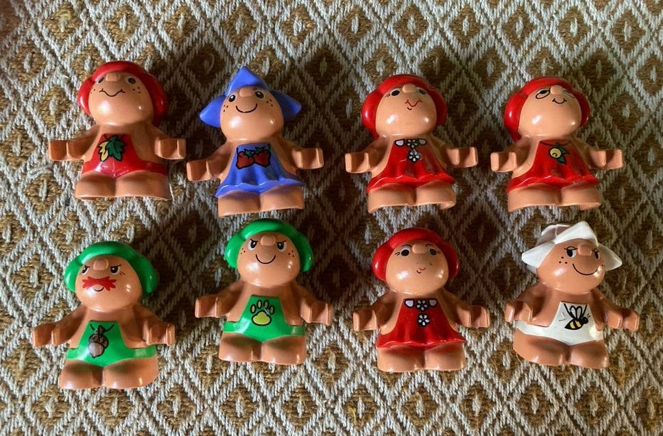 Vintage LEGO Duplo Little Forest Friends poppetjes 8 stuks, Ophalen of Verzenden, Gebruikt, Duplo