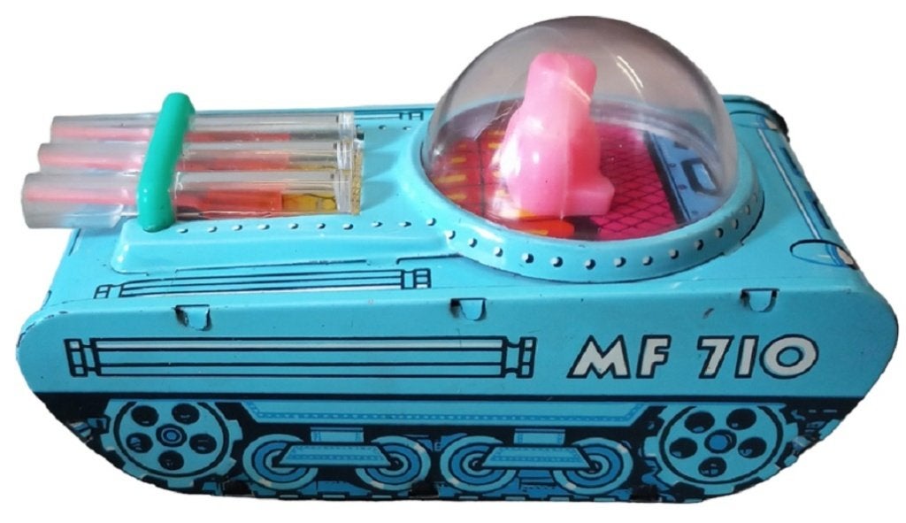 vintage TinToy space tank MF710., Antiek en Kunst, Antiek | Speelgoed, Ophalen of Verzenden