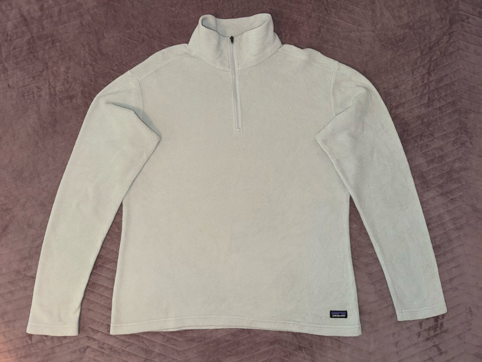 Patagonia Micro D 1/4-Zip Fleece, Ophalen of Verzenden, Zo goed als nieuw, Maat 38/40 (M), Wit