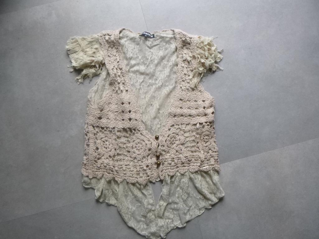 Superstar vestje/gilet mt M, ecru/kant,  nieuwstaat, Maat 38/40 (M), Verzenden, Beige, Nieuw