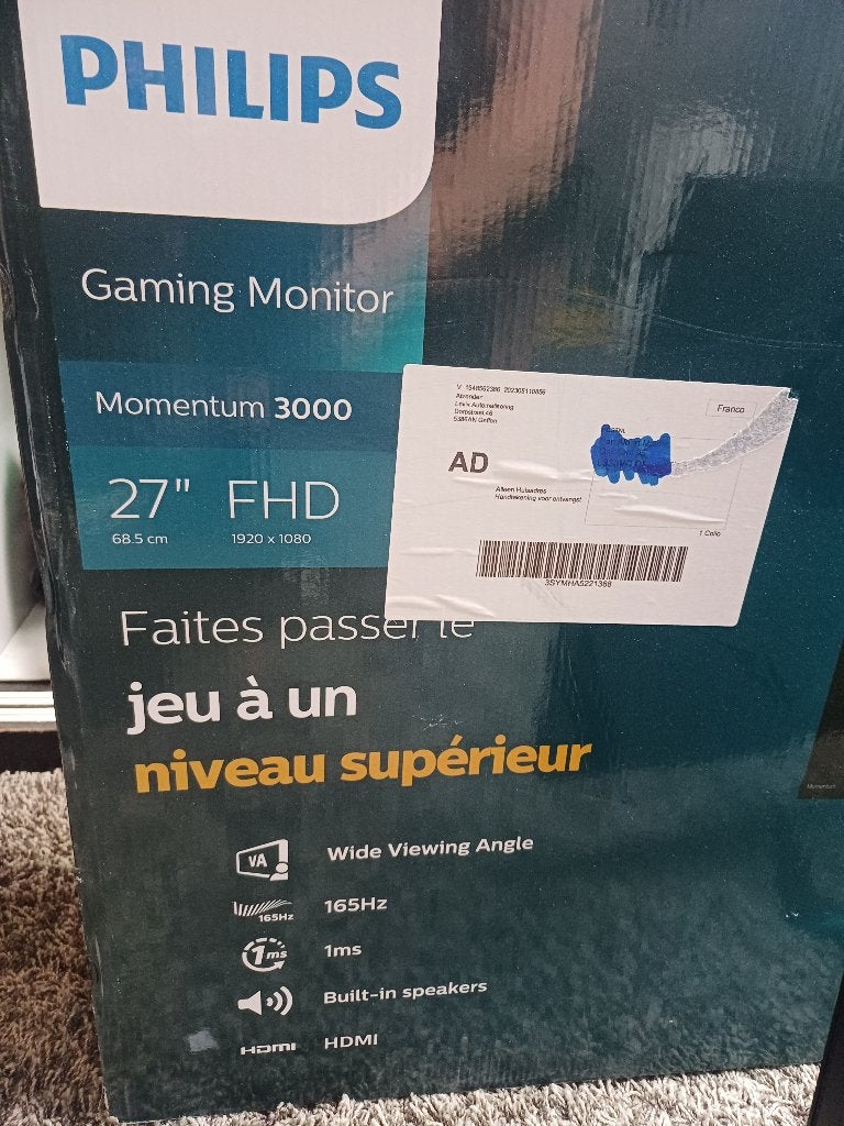Game monitoren, Computers en Software, Monitoren, Ingebouwde speakers, Phillips., Full HD, Zo goed als nieuw