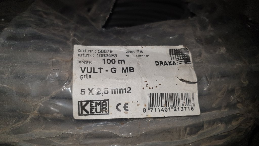 krachtstroom kabel, Ophalen, Nieuw, Draka, Kabel of Snoer