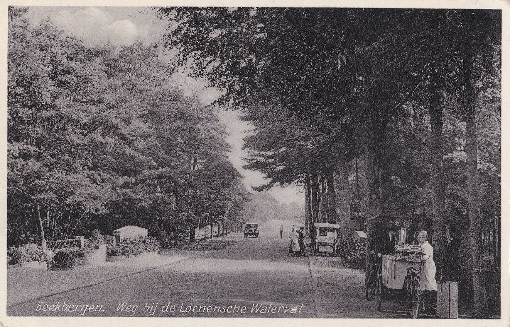 Beekbergen Weg bij de Loenensche Waterval, Ophalen of Verzenden, 1920 tot 1940, Gelopen, Gelderland