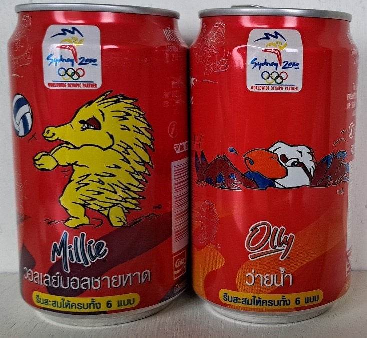 Coca-Cola Blikken uit Thailand Olympische Spelen Sydney 2000, Ophalen of Verzenden, Gebruikt, Verpakking