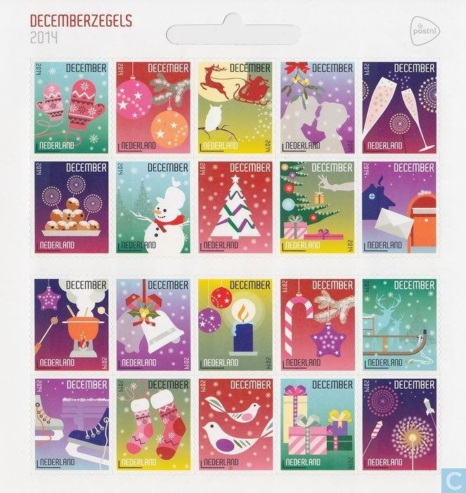 Nederland NVPH nr V3236/55 postfris Decemberzegels 2014, Postzegels en Munten, Postzegels | Nederland, Ophalen of Verzenden, Na 1940