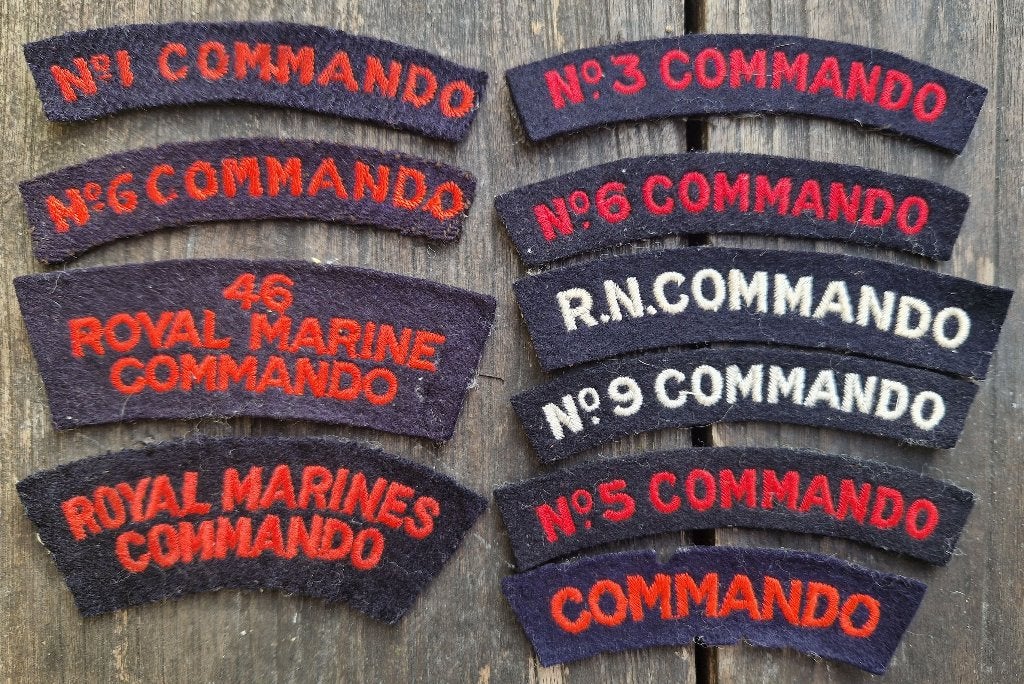 Diverse originele commando emblemen, Verzamelen, Ophalen of Verzenden, Landmacht, Engeland, Embleem of Badge