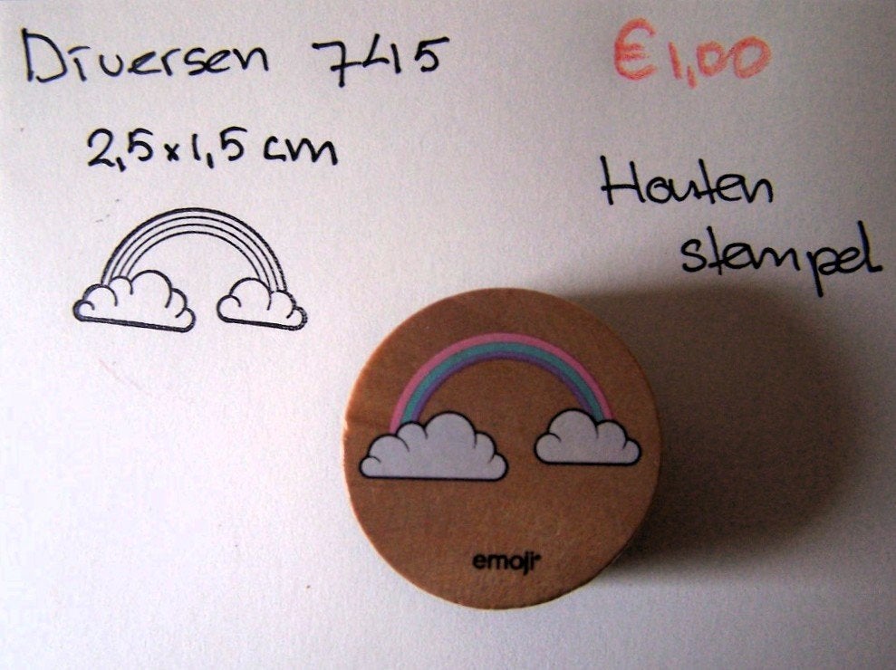 Diversen 745 Houten stempel, Ophalen of Verzenden, Gebruikt, Houten stempel