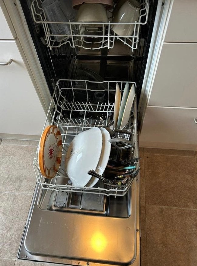 Siemens SF63630 Smalle Inbouw Vaatwasser 45cm, Ophalen, Gebruikt, Minder dan 85 cm, Inbouw