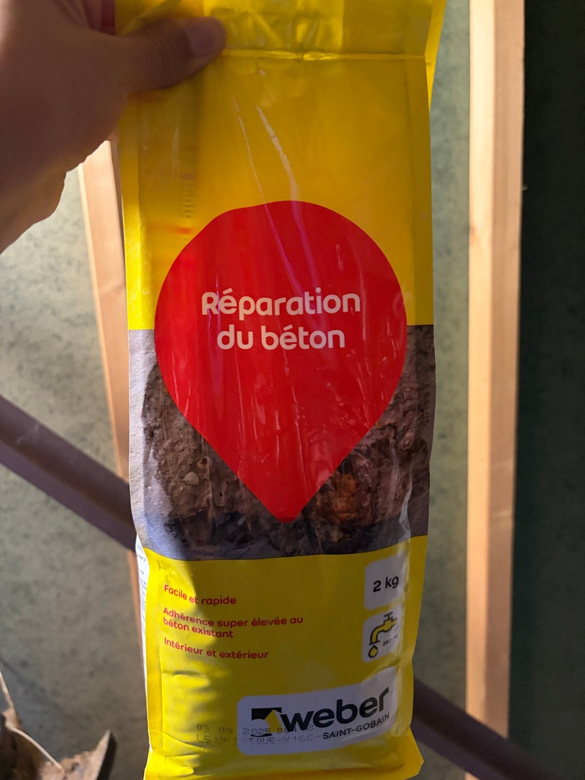 Weber betonreparatie mortel 2 kg - Ongeopend, Ophalen, Nieuw