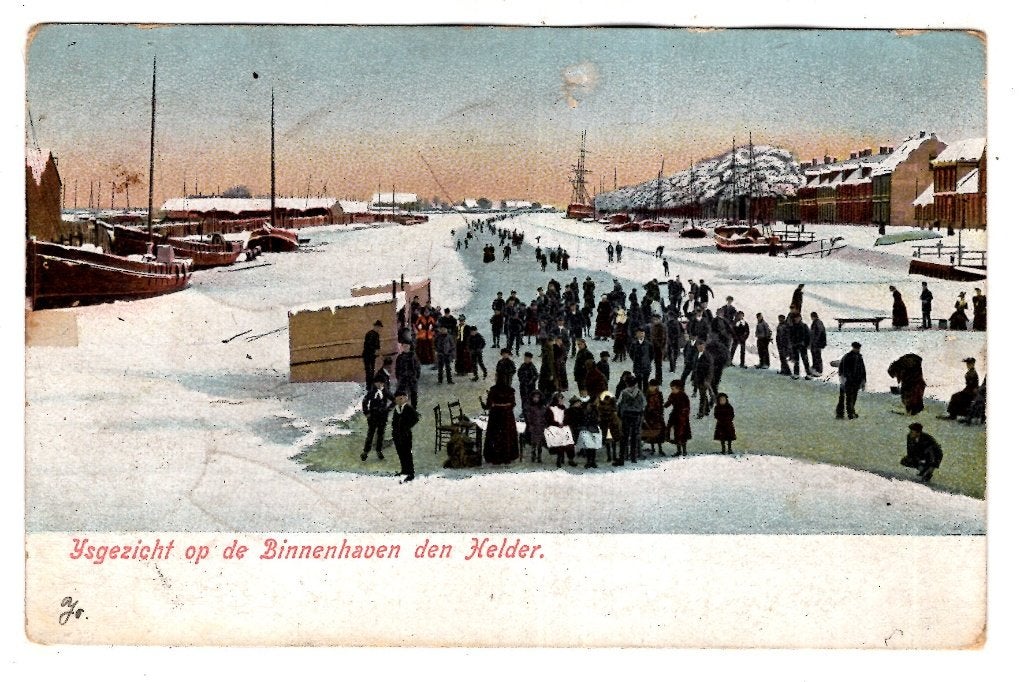 Den Helder  1906 Ijspret Ijsvermaak Ijsbaan, Ophalen of Verzenden, Voor 1920, Gelopen, Noord-Holland
