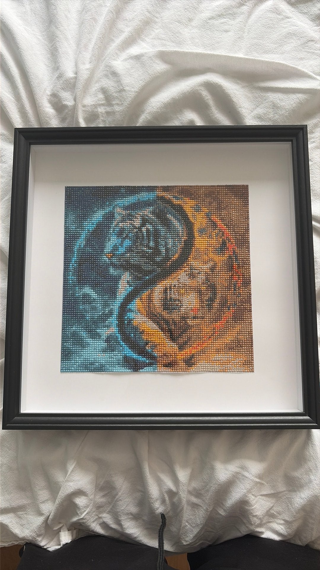 Diamond painting ingelijst - Tijger, Ophalen of Verzenden