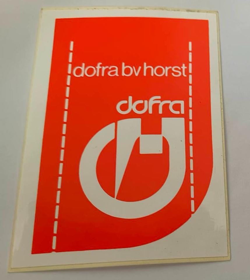 Sticker Dofra bv. Horst, Ophalen of Verzenden, Zo goed als nieuw, Bedrijf of Vereniging