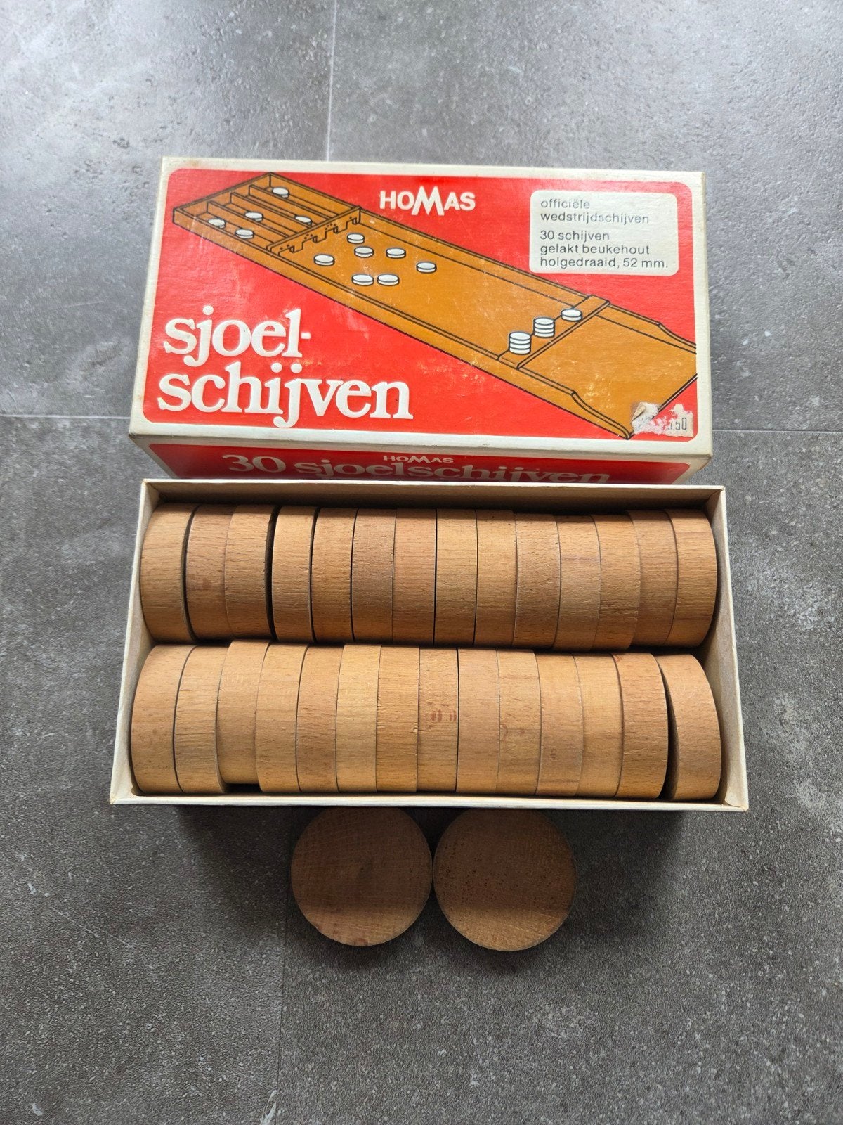 Homas Sjoelschijven - Officiële Wedstrijdschijven (30 stuks), Een of twee spelers, Ophalen of Verzenden, Gebruikt, Homas