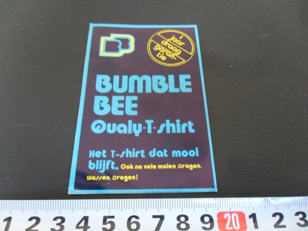 sticker 1 jaar draag garantie bumble beee qualy-t-shirt, Ophalen, Zo goed als nieuw