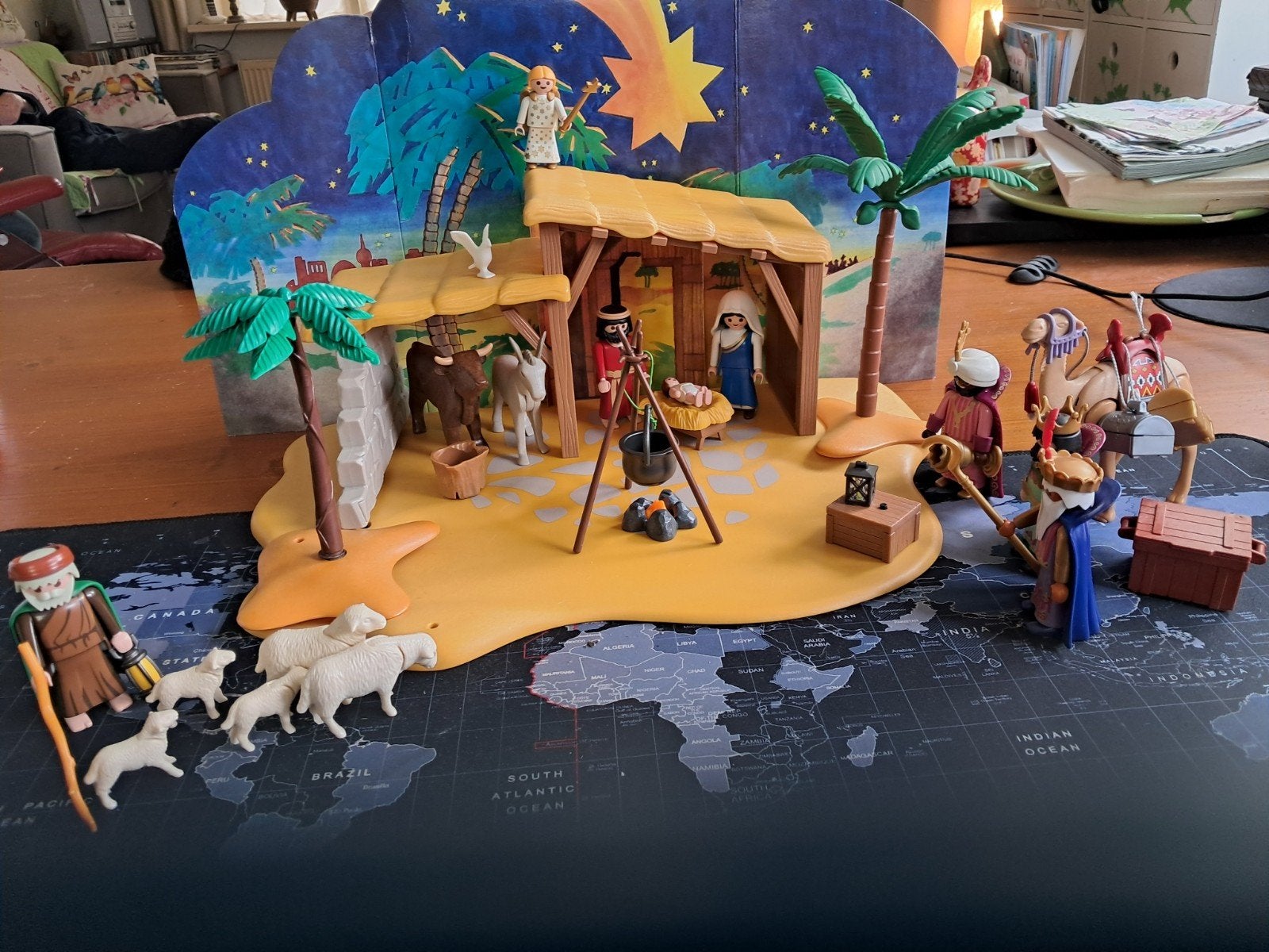Playmobil Kerststal met Jozef, Maria, kindje Jezus en meer, Complete set, Overige typen, Ophalen of Verzenden, Zo goed als nieuw