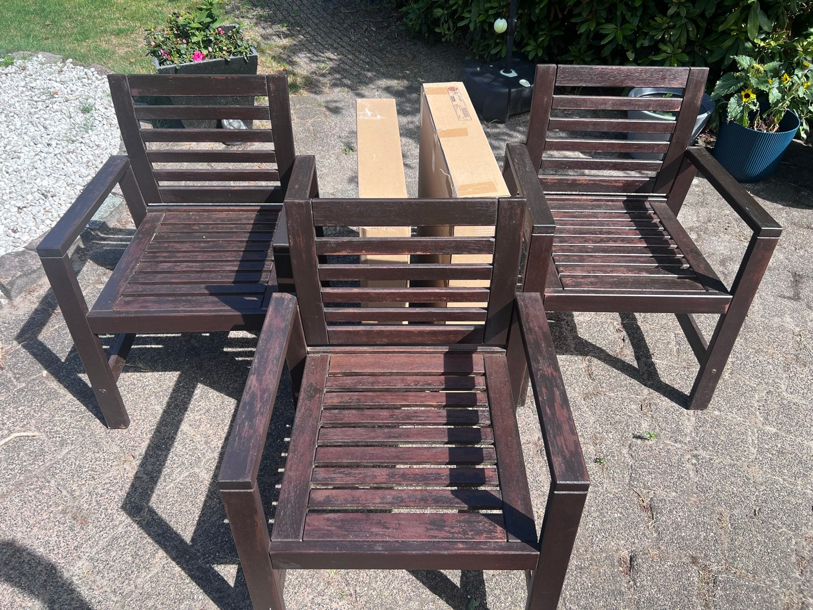 IKEA ÄPPLARÖ tuinstoelen, Ophalen, Zo goed als nieuw, Hout