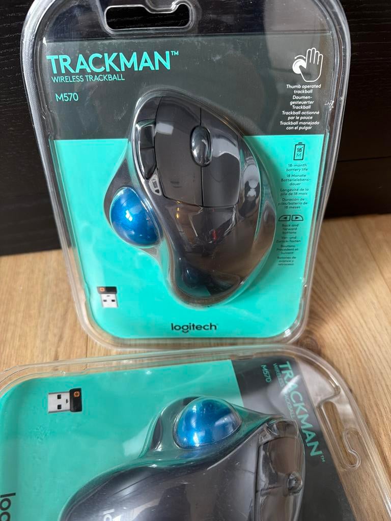 Nieuw Logitech M570 Draadloze Ergonomische Trackball Muis, Computers en Software, Muizen, Muis, Ergonomisch, Nieuw, Ophalen of Verzenden