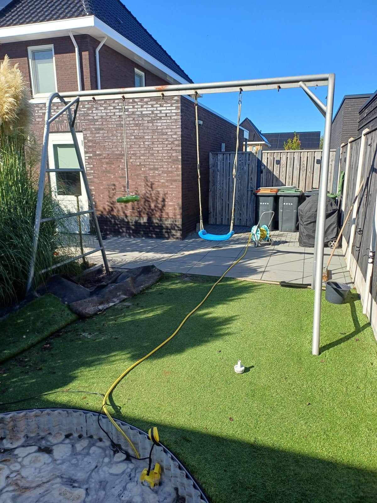 Stalen schommel met klimrek groot 330 cm, Kinderen en Baby's, Ophalen, Gebruikt, Schommel