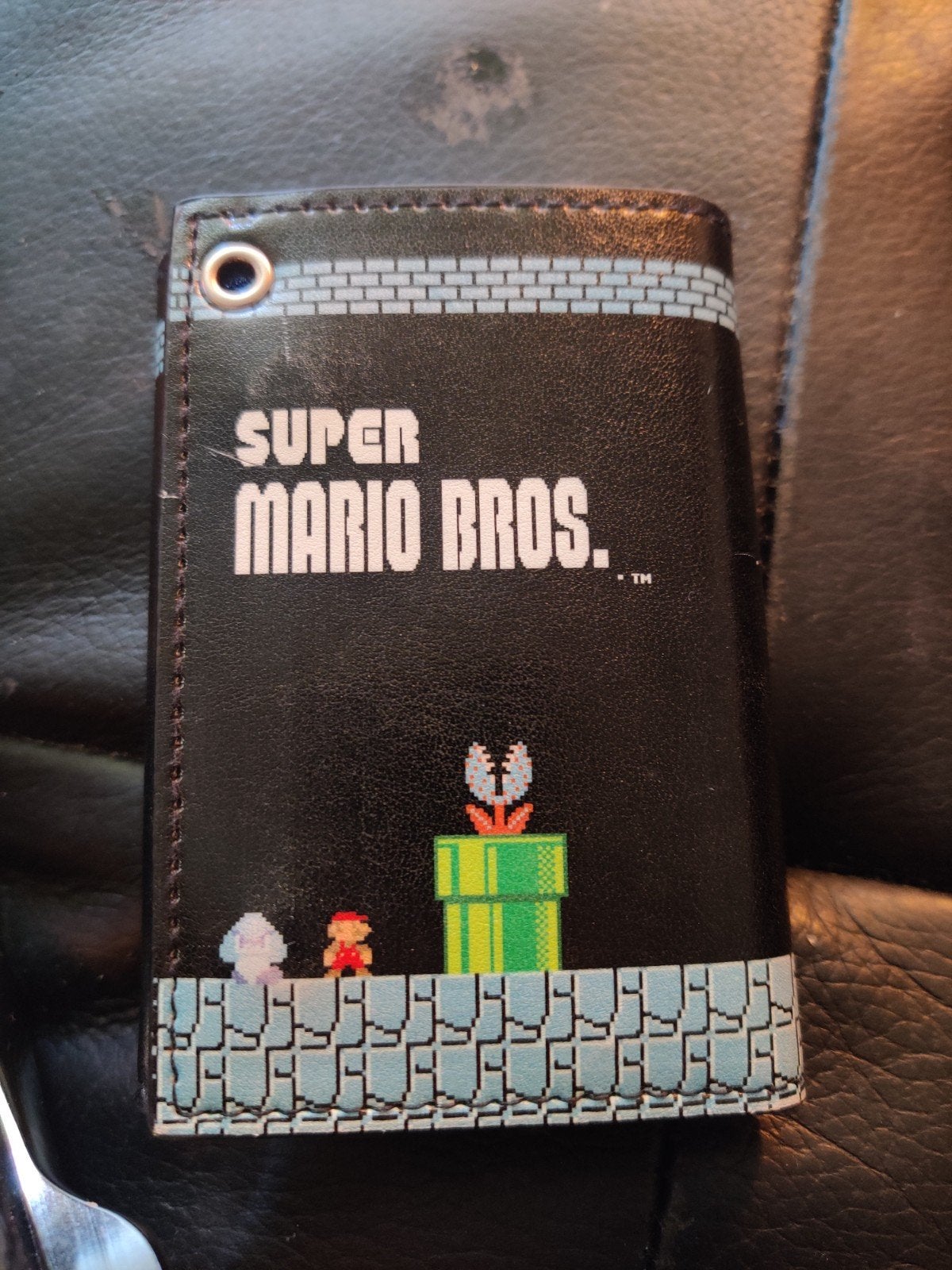 Super Mario Bros. Portemonnee - Zwart met game-design, Ophalen of Verzenden, Gebruikt, Zwart, Overige merken
