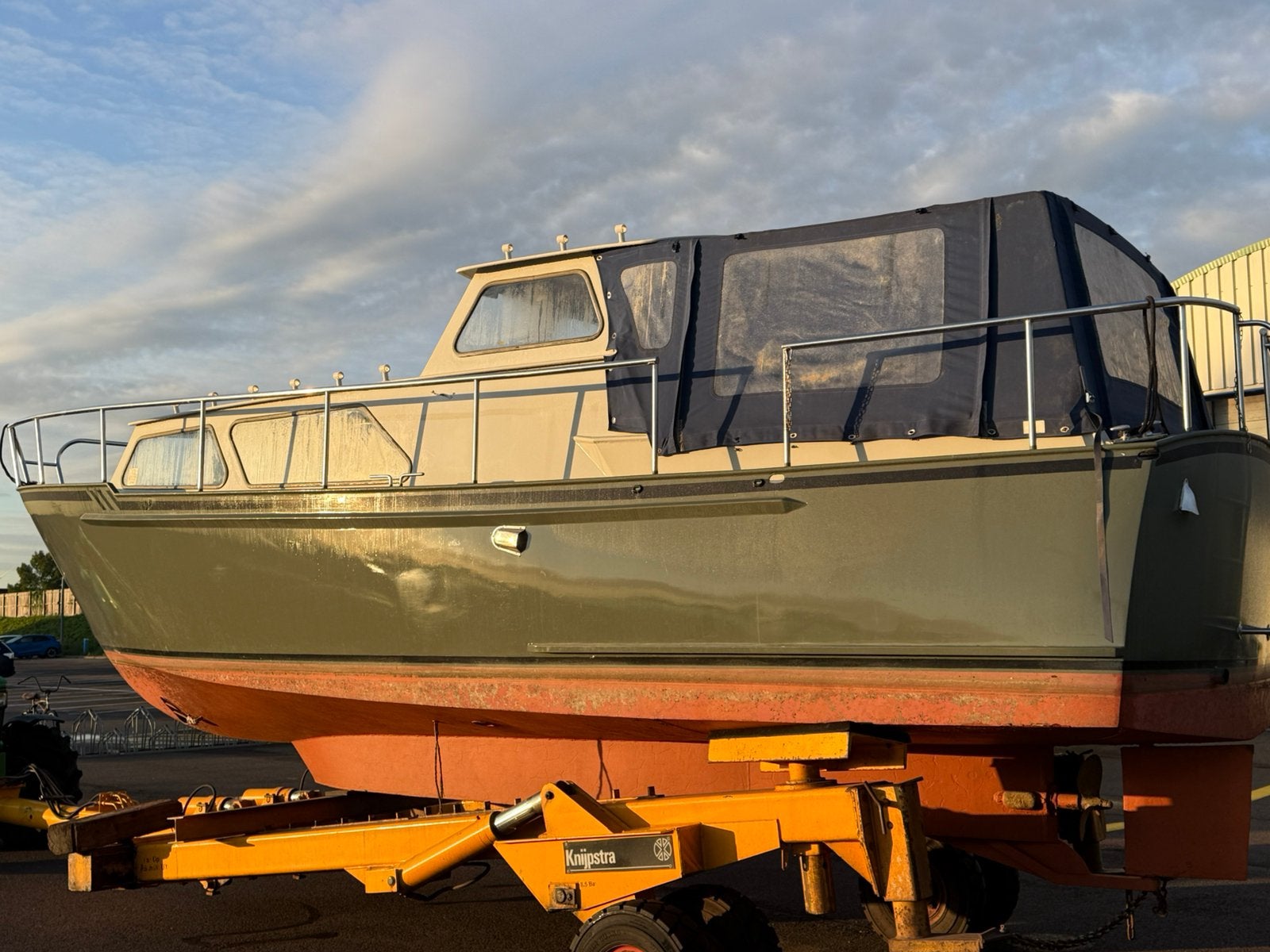 Langenbergkruiser  open kuip motorboot, Staal, Gebruikt, Diesel, Ophalen of Verzenden