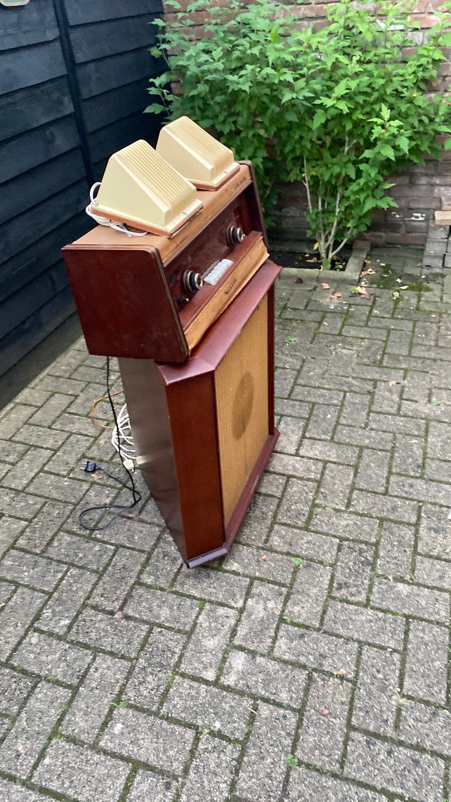 Antieke Philips radio bx642a  compleet met boxen, Antiek en Kunst, Ophalen