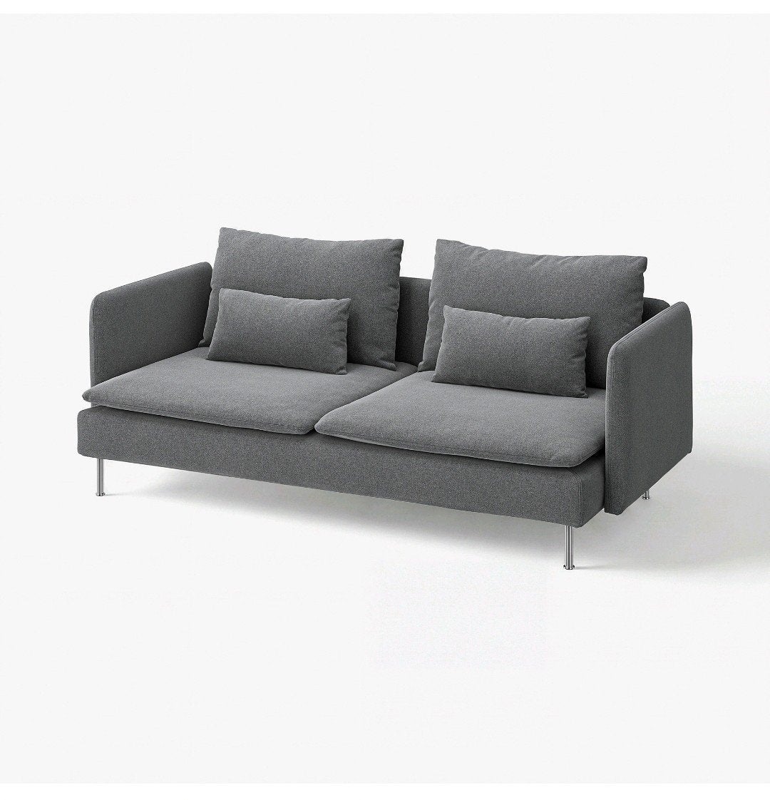 Hoes Ikea Soderhamn 3-zits donkergrijs, Ophalen of Verzenden, 75 tot 100 cm, 150 tot 200 cm