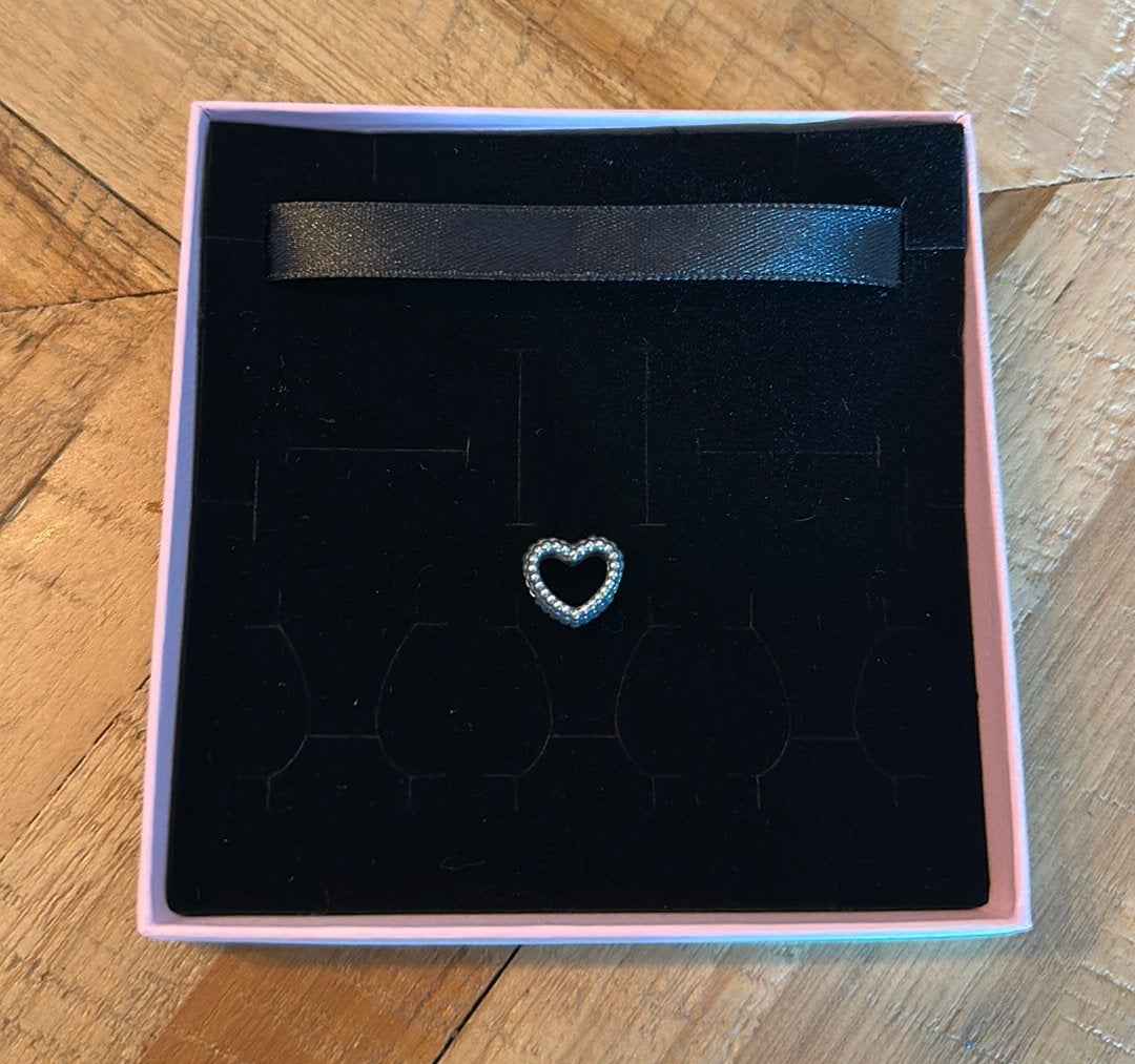 Pandora hartjes bedel, Sieraden, Tassen en Uiterlijk, Bedels, Ophalen of Verzenden, Nieuw, Zilver, Pandora