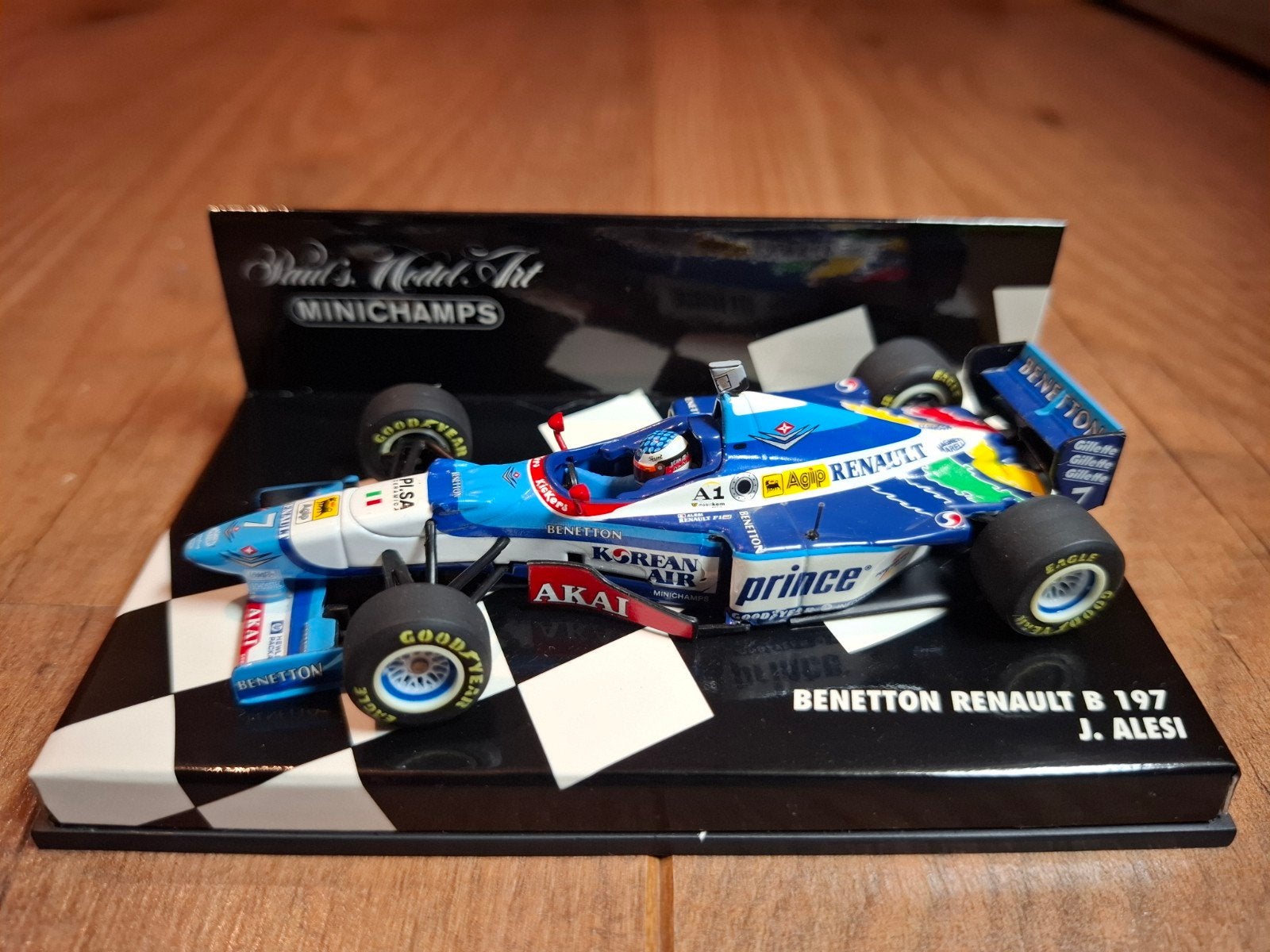 Minichamps Benetton Renault B197 J. Alesi Formule 1 model, Ophalen of Verzenden, Zo goed als nieuw, Auto, MiniChamps