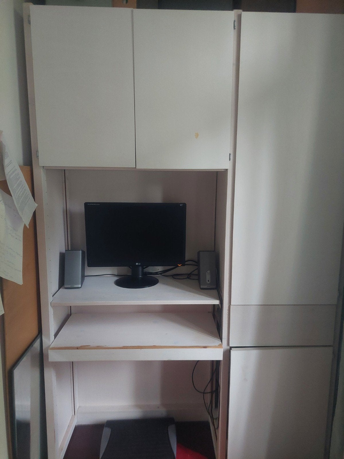 computer bureau en kast, merk Lundia., Ophalen, Gebruikt, Hout, 60 cm