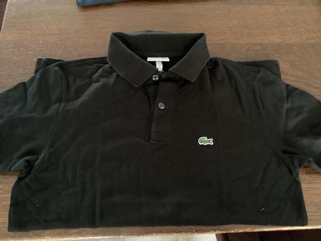 Lacoste polo shirt zwart maat 176 70inch, Ophalen, Zo goed als nieuw, Lacoste, Shirt of Longsleeve