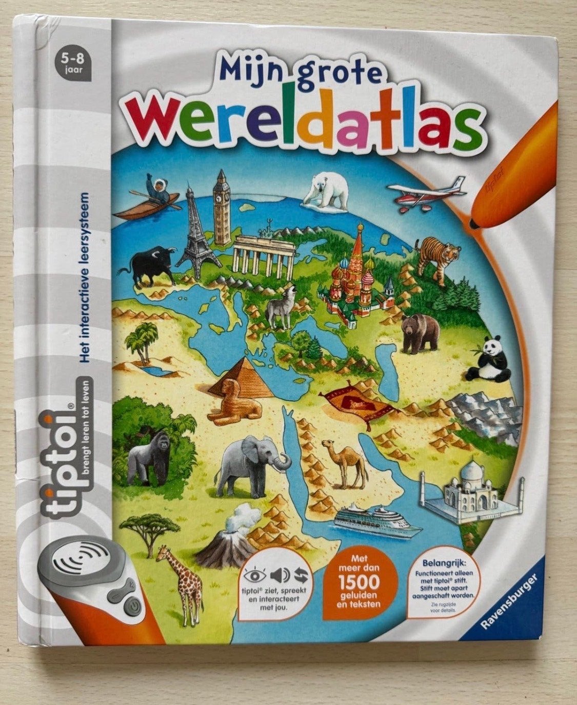 Tiptoi Mijn Grote Wereldatlas - (5-8 jaar), Ophalen of Verzenden, Zo goed als nieuw