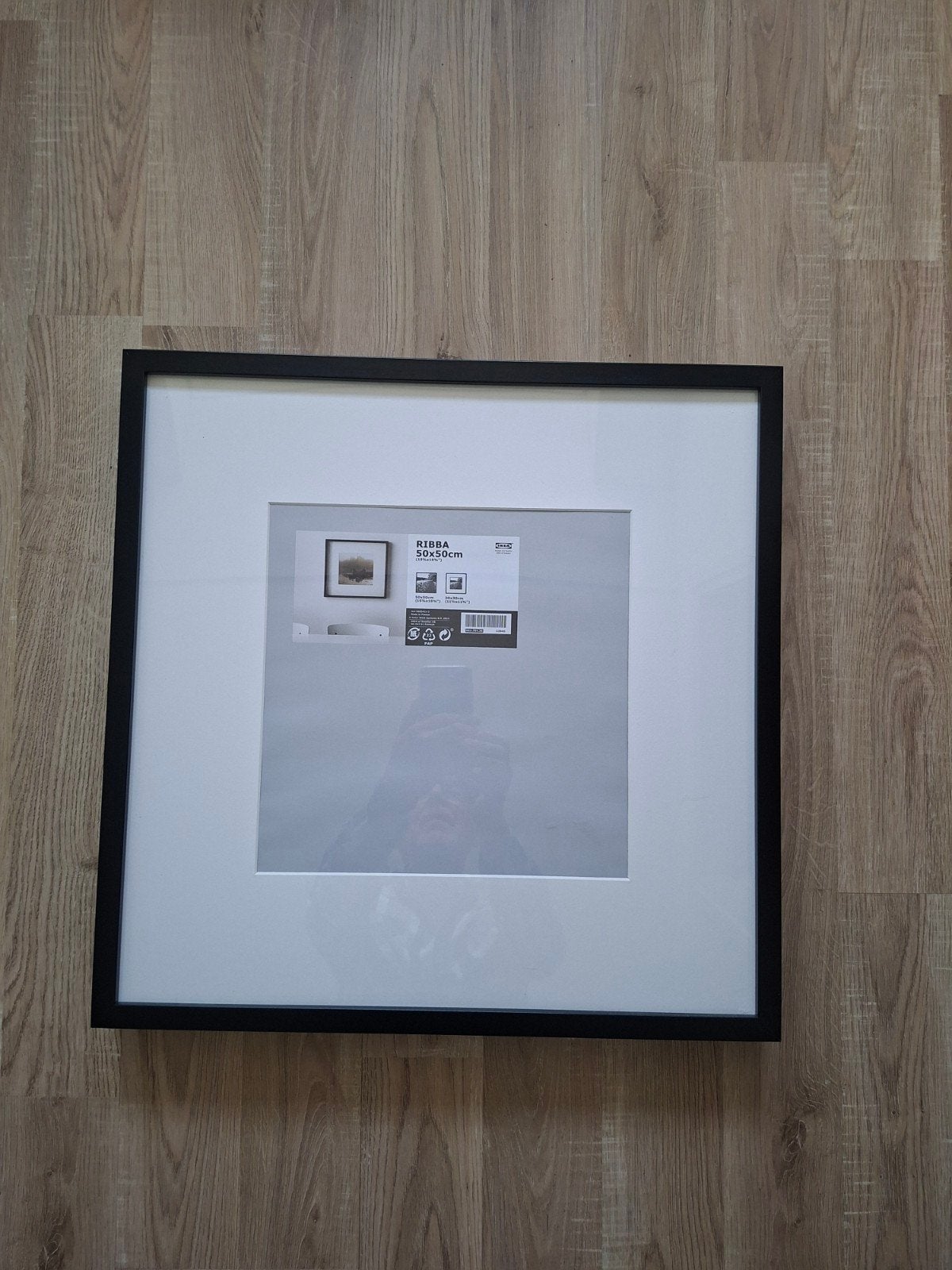 IKEA RIBBA Fotolijst 50x50cm Zwart, Nieuw, Ophalen of Verzenden, Zwart, Hout
